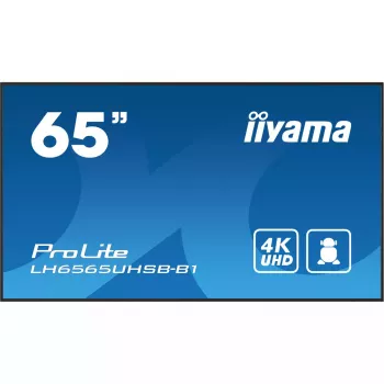 „iiyama LH6565UHSB-B1“ reklaminis ekranas su kiosko dizainu 163,8 cm (64,5 col.) LED Wi-Fi 800 cd/m² 4K Ultra HD juodas su integruotu procesoriumi Android 11 24/7