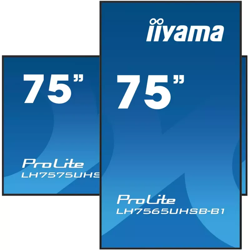„iiyama LH7565UHSB-B1“ reklaminis ekranas su kiosko dizainu 189,2 cm (74,5 col.) LED Wi-Fi 800 cd/m² 4K Ultra HD juodas su integruotu procesoriumi Android 11 24/7
