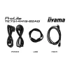 iiyama PROLITE TE7514MIS-B2AG Kiosko dizainas 190,5 cm (75 colių) LCD Wi-Fi 435 cd/m² 4K Ultra HD Juoda Liečiamasis ekranas Integruotas procesorius Android 24/7