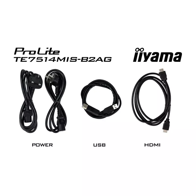 iiyama PROLITE TE7514MIS-B2AG Kiosko dizainas 190,5 cm (75 colių) LCD Wi-Fi 435 cd/m² 4K Ultra HD Juoda Liečiamasis ekranas Integruotas procesorius Android 24/7