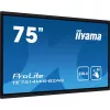 iiyama PROLITE TE7514MIS-B2AG Kiosko dizainas 190,5 cm (75 colių) LCD Wi-Fi 435 cd/m² 4K Ultra HD Juoda Liečiamasis ekranas Integruotas procesorius Android 24/7