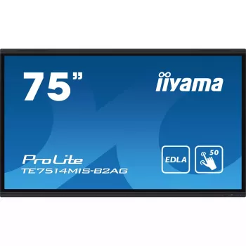 iiyama PROLITE TE7514MIS-B2AG Kiosko dizainas 190,5 cm (75 colių) LCD Wi-Fi 435 cd/m² 4K Ultra HD Juoda Liečiamasis ekranas Integruotas procesorius Android 24/7