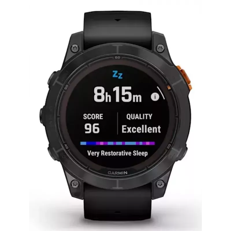 Išmanusis laikrodis GARMIN fēnix 7 Pro Solar Edition — 47 mm korpusas, 1,3 colio MIP jutiklinis ekranas, 32 GB, GPS, Wi‑Fi, Bluetooth, juodas silikoninis dirželis