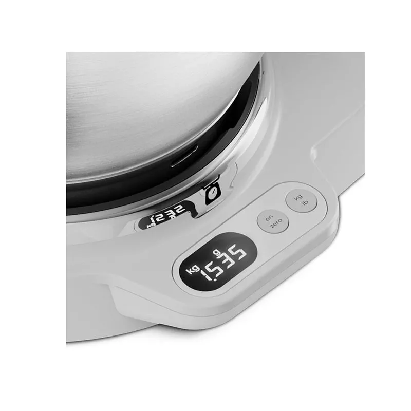 Kenwood KVC65.001WH virtuvinis kombainas 1200 W 5 L nerūdijantis plienas, baltas su įmontuotomis svarstyklėmis