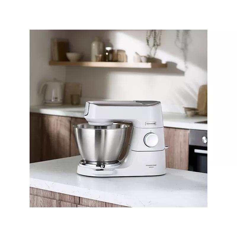Kenwood KVC65.001WH virtuvinis kombainas 1200 W 5 L nerūdijantis plienas, baltas su įmontuotomis svarstyklėmis