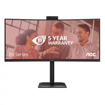 Monitorius AOC E4 CU34E4CW 86,4 cm (34 colių) 3440 x 1440 pikselių UltraWide Quad HD LED juodas