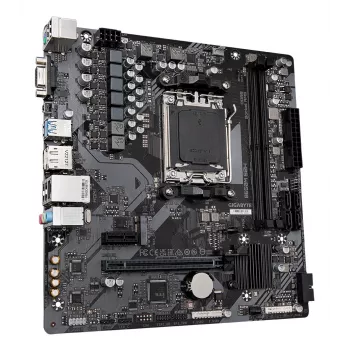 GIGABYTE B650M S2H pagrindinė plokštė – AMD Ryzen 9000 serijos procesoriams, 5+2+2 VRM fazės, DDR5 iki 6400 MHz (OC), 1xPCIe 4.0 M.2, GbE LAN, USB 3.2 Gen 1