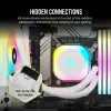 CORSAIR CPU aušintuvas - Icue Link H100I RGB AIO skystinis aušintuvas - Baltas