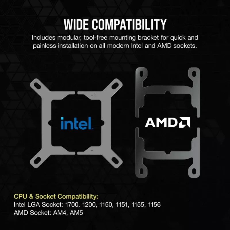 CORSAIR CPU aušintuvas - Icue Link H100I RGB AIO skystinis aušintuvas - Baltas
