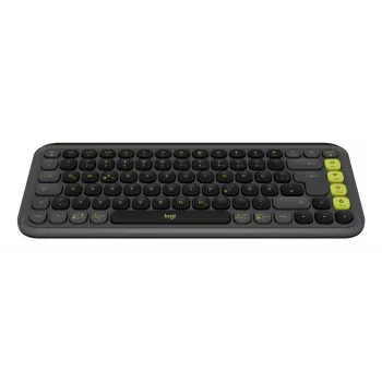 LOGITECH belaidė klaviatūra Pop Icon Keys - Graphite & Green QWERTZ vokiška