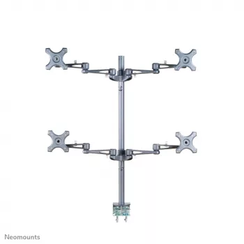 Neomounts FPMA-D935D4 Monitorių laikiklis 10-27 colių, Gnybtas, 6 kg, 25,4 cm (10 colių), 68,6 cm (27 colių), 100 x 100 mm, Sidabrinis