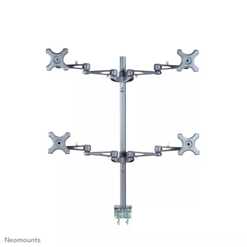 Neomounts FPMA-D935D4 Monitorių laikiklis 10-27 colių, Gnybtas, 6 kg, 25,4 cm (10 colių), 68,6 cm (27 colių), 100 x 100 mm, Sidabrinis