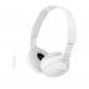 Sony MDR-ZX110AP ausinės su mikrofonu laidinės, lankstus dizainas, baltos