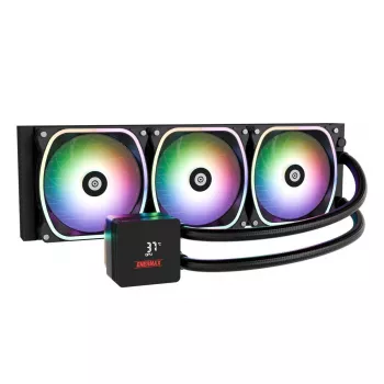 ENERMAX Aquafusion II 360 mm, skystas aušinimas CPU, 3x120 mm ventiliatoriai, 380 W TDP, juoda