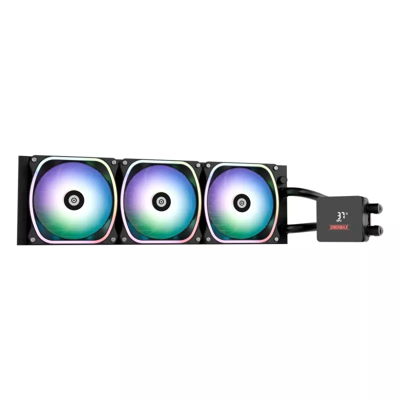 ENERMAX Aquafusion II 360 mm, skystas aušinimas CPU, 3x120 mm ventiliatoriai, 380 W TDP, juoda