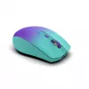 INCA IWM-511RM belaidė pelė – RF + Bluetooth + USB Type-C, 1600 DPI, 6 mygtukai, žalia-violetinė