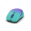 INCA IWM-511RM belaidė pelė – RF + Bluetooth + USB Type-C, 1600 DPI, 6 mygtukai, žalia-violetinė
