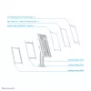 Neomounts DS15-640WH1 Planšetinio kompiuterio stovas ant stalo 9,7-11 colių - su užraktu