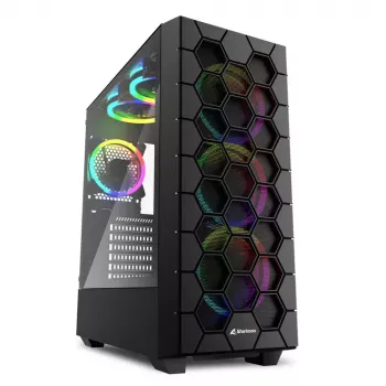 PC korpusas Sharkoon RGB HEX Desktop Juodas