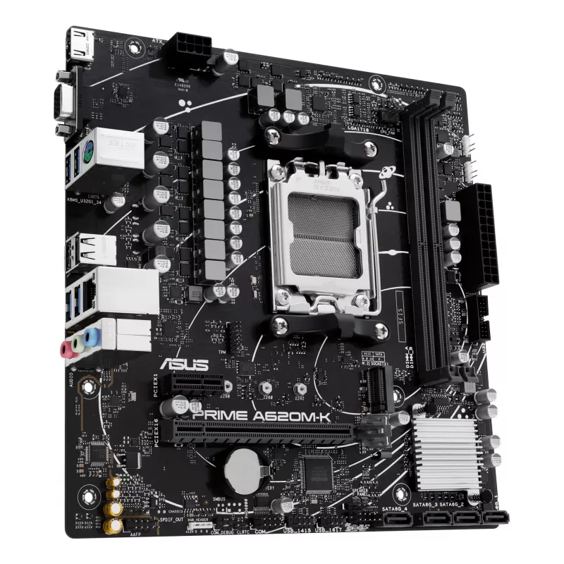 ASUS PRIME A620M-K AMD A620 Socket AM5 micro ATX pagrindinė plokštė