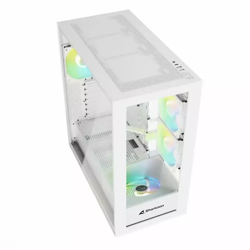 PC korpusas Sharkoon Rebel C60 Midi Tower baltas