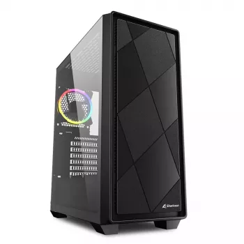 PC korpusas Sharkoon VS8 RGB Midi Tower juodas