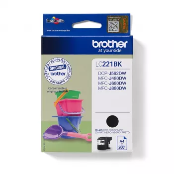 Originalus Brother LC221BK juodos spalvos kasetė 1 vnt.