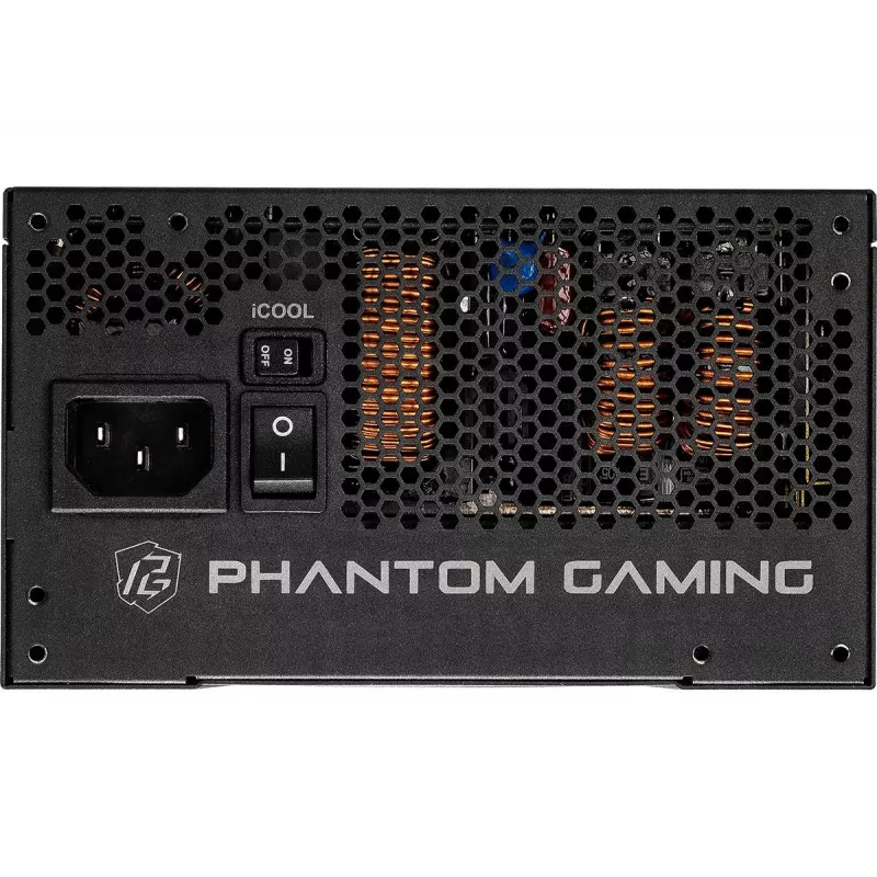 ASRock Phantom Gaming PG-1000G 750 W maitinimo blokas, ATX 20+4 pin, 80 PLUS Gold, 135 mm ventiliatorius, visiškai modulinis, juodas