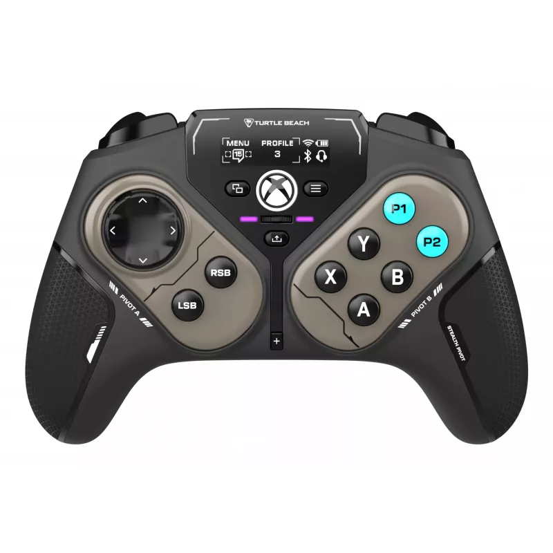 Turtle Beach Stealth Pivot belaidis išmanusis žaidimų valdiklis su besisukančiais moduliais, ekrano skydeliu, Hall efekt lazdelėmis, perprogramuojamais mygtukais, skirtas Windows PC, Xbox Series X/S ir Xbox One