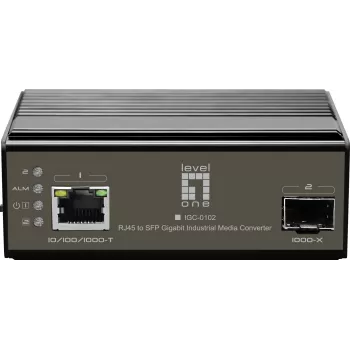 LevelOne IGC-0102 tinklo medijos keitiklis 1000 Mbit/s juodas
