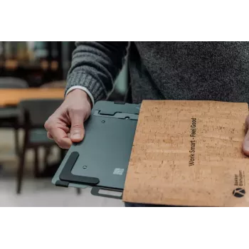 Nešiojamojo kompiuterio stovas BakkerElkhuizen FlexTop 170 juodas tamsiai pilkas aliuminis guma plienas
