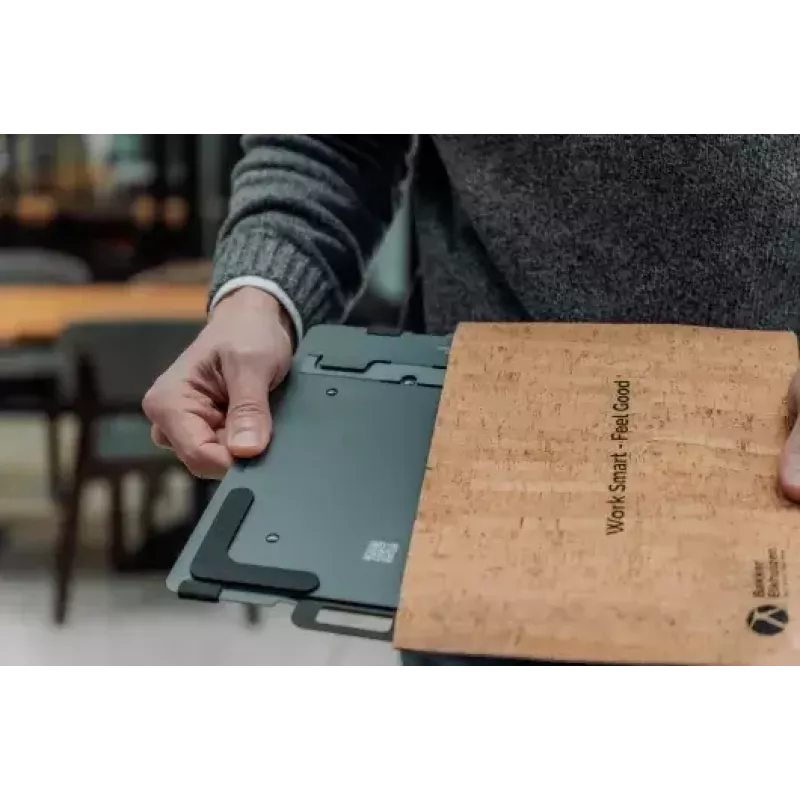Nešiojamojo kompiuterio stovas BakkerElkhuizen FlexTop 170 juodas tamsiai pilkas aliuminis guma plienas