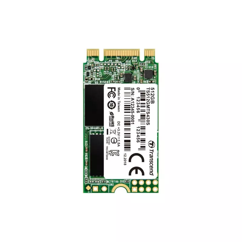 TRANSCEND SSD 430s 512GB M.2 2242 SATA III 6Gb/s 3D NAND Flash