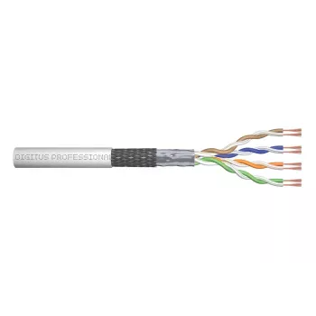 DIGITUS montažinis kabelis - Cat 5e - SF/UTP - AWG 26/7 - 100m - pilka