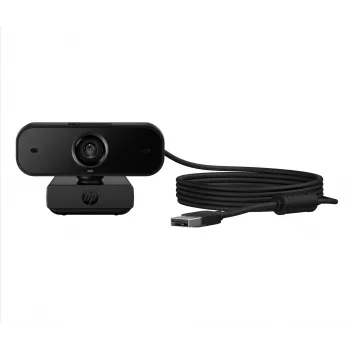 HP 435 FHD Webcam, 2 MP, 1920 x 1080 pikselių, Full HD, 30 kadrų per sekundę, automatinis fokusavimas, privatumo užsklanda, USB-A