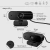 HP 435 FHD Webcam, 2 MP, 1920 x 1080 pikselių, Full HD, 30 kadrų per sekundę, automatinis fokusavimas, privatumo užsklanda, USB-A