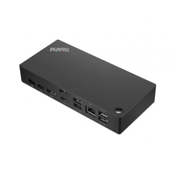 Lenovo 40AY0090UK Universal USB-C Dock – Belaidė stotelė nešiojamam kompiuteriui, USB 3.2 Gen 1 Type-C, juoda