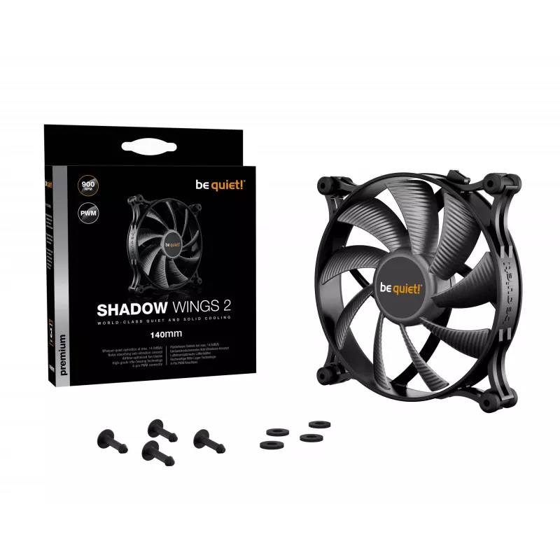 be quiet Shadow Wings 2 | 140mm PWM ventiliatorius