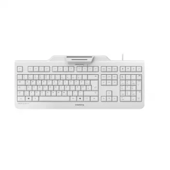 CHERRY SECURE BOARD 1.0 klaviatūra, biuro, USB, QWERTZ, vokiška, pilka