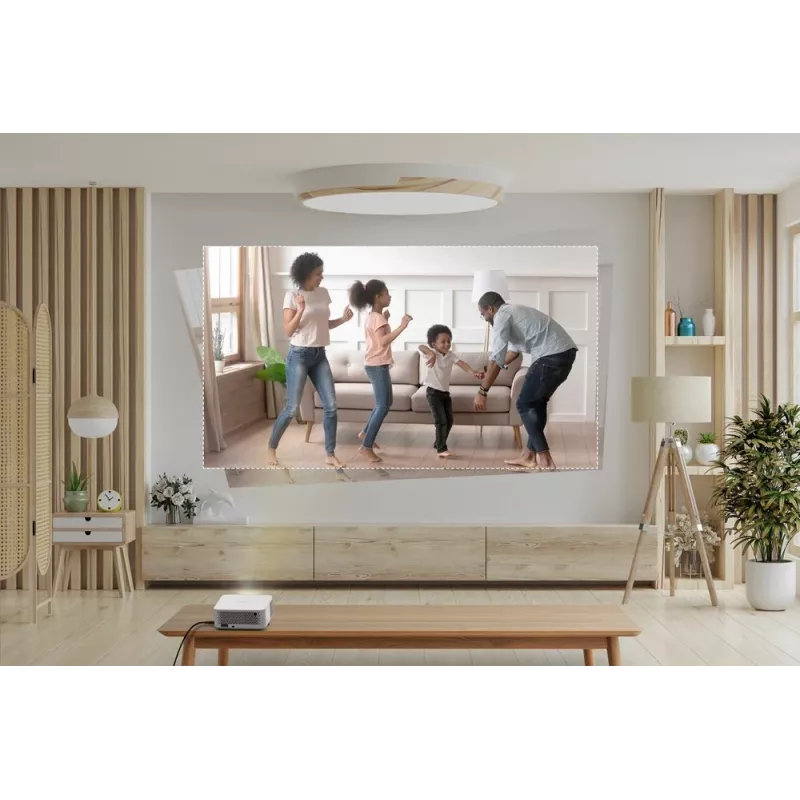 Optoma ML1080ST kilnojamasis lazerinis DLP projektorius iš mažo atstumo, Full HD 1920x1080, 1200 lm, USB-C, IPX5, baltas