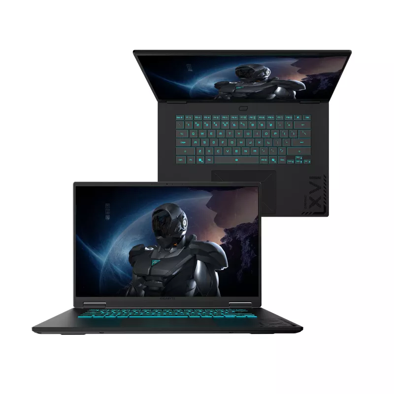 GIGABYTE GAMING A16 3WHK3DE894SH žaidimų laptopas, AMD Ryzen 7 260, 40,6 cm (16 col.) WUXGA 165 Hz ekranas, 16 GB DDR5, 1 TB SSD, NVIDIA GeForce RTX 5070 8 GB, Windows 11 Home, juodas