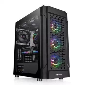 THERMALTAKE Korpusas Mid Tower - Versa T27 TG ARGB - Juodas