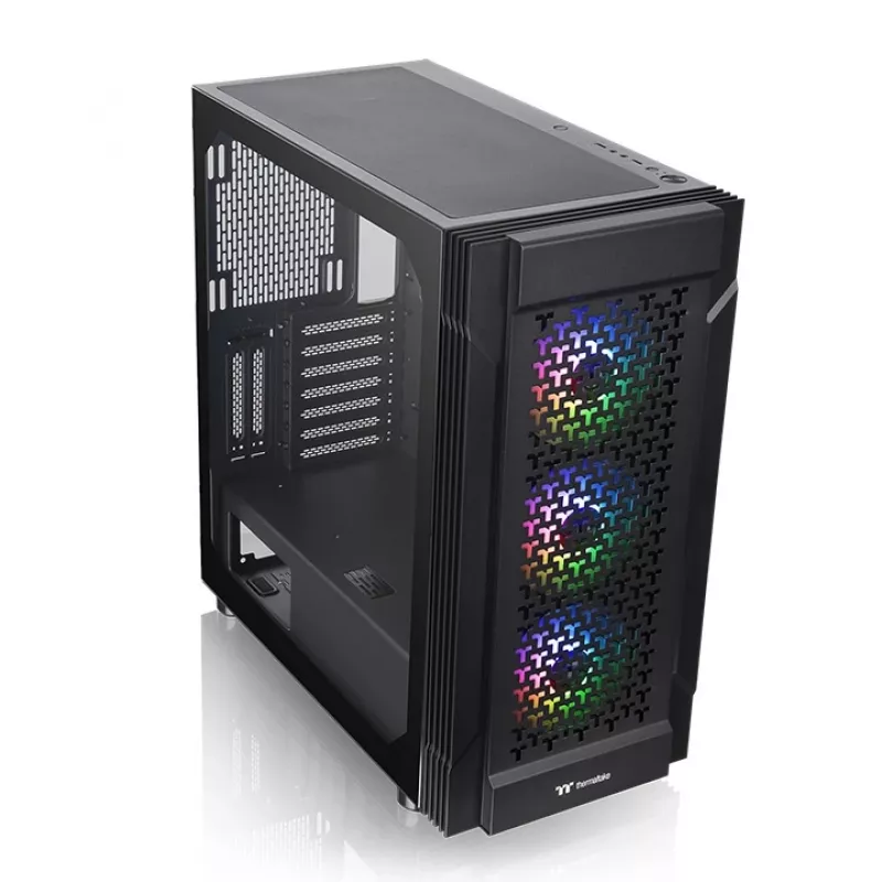THERMALTAKE Korpusas Mid Tower - Versa T27 TG ARGB - Juodas