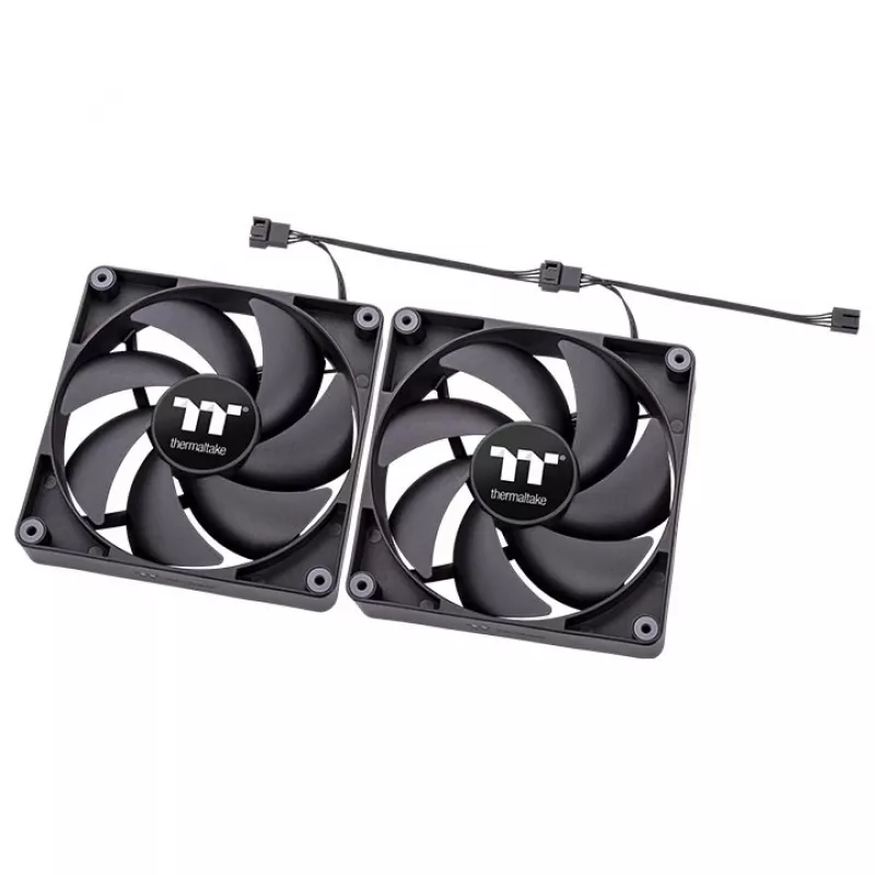 THERMALTAKE CT120 12cm ventiliatorius juodas 2 vnt. pakuotė