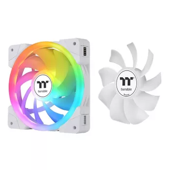 THERMALTAKE PC ventiliatoriaus komplektas SWAFAN EX12 ARGB Sync TT Premium Edition - 12 cm - Baltas - 3 vnt.