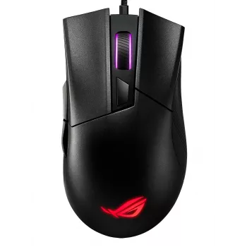 Pelė ASUS ROG Gladius II Core, žaidimų, laidas, USB Type-A, optinė, 6200 DPI, juoda