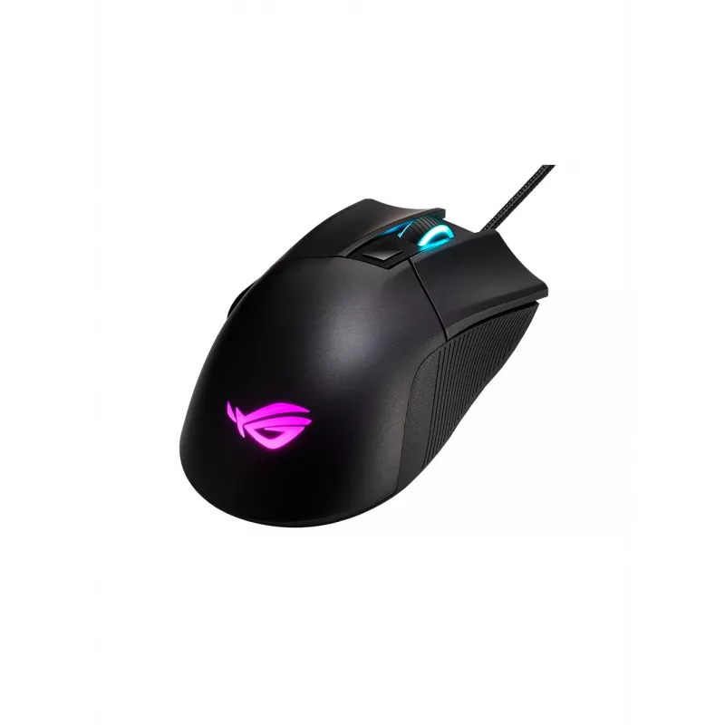 Pelė ASUS ROG Gladius II Core, žaidimų, laidas, USB Type-A, optinė, 6200 DPI, juoda