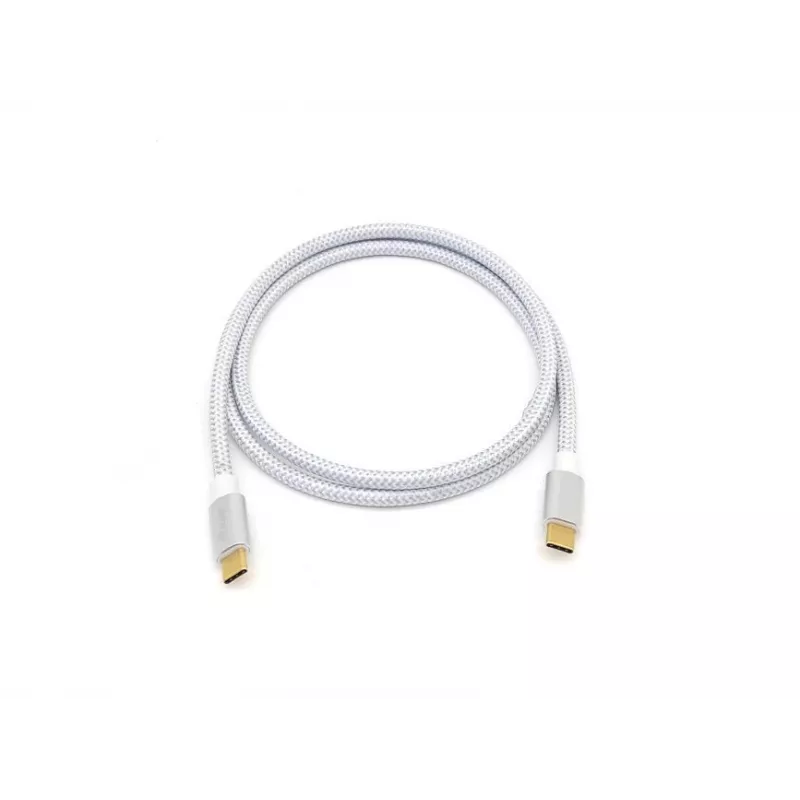 Equip USB 3.2 Gen 2 Type-C į C laidas, vyriškas/vyriškas, 0,5 m, 5A, sidabrinis, baltas