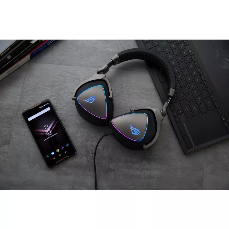 ASUS ROG Delta ausinės laidinės antausinės žaidimams juodos