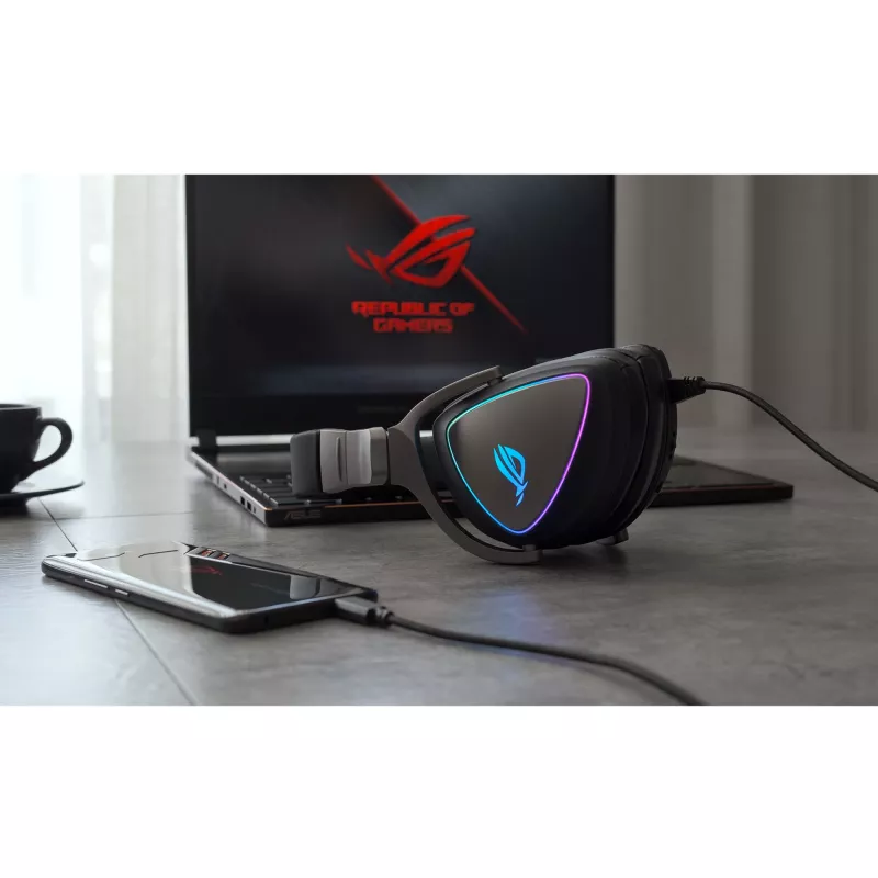 ASUS ROG Delta ausinės laidinės antausinės žaidimams juodos